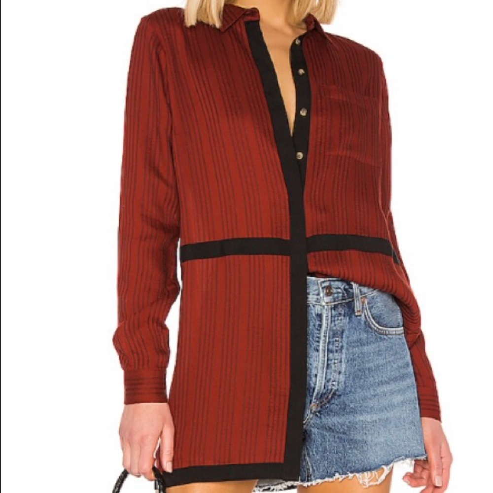 House of Harlow 1960 x REVOLVE Marie Blouse in Spice Red